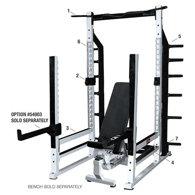 York Barbell STS Multi Function Squat Rack Commercial Gym Canada