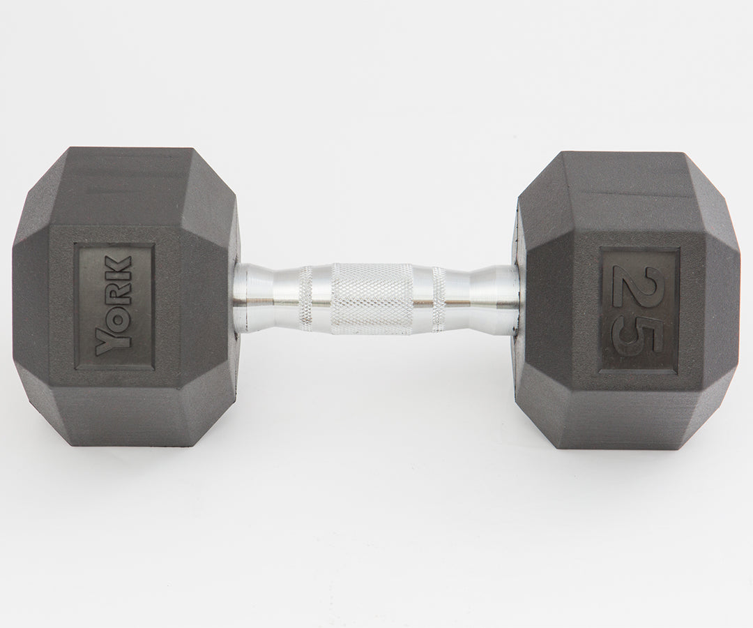 York Barbell Dumbbells Pro Series Rubber Hex