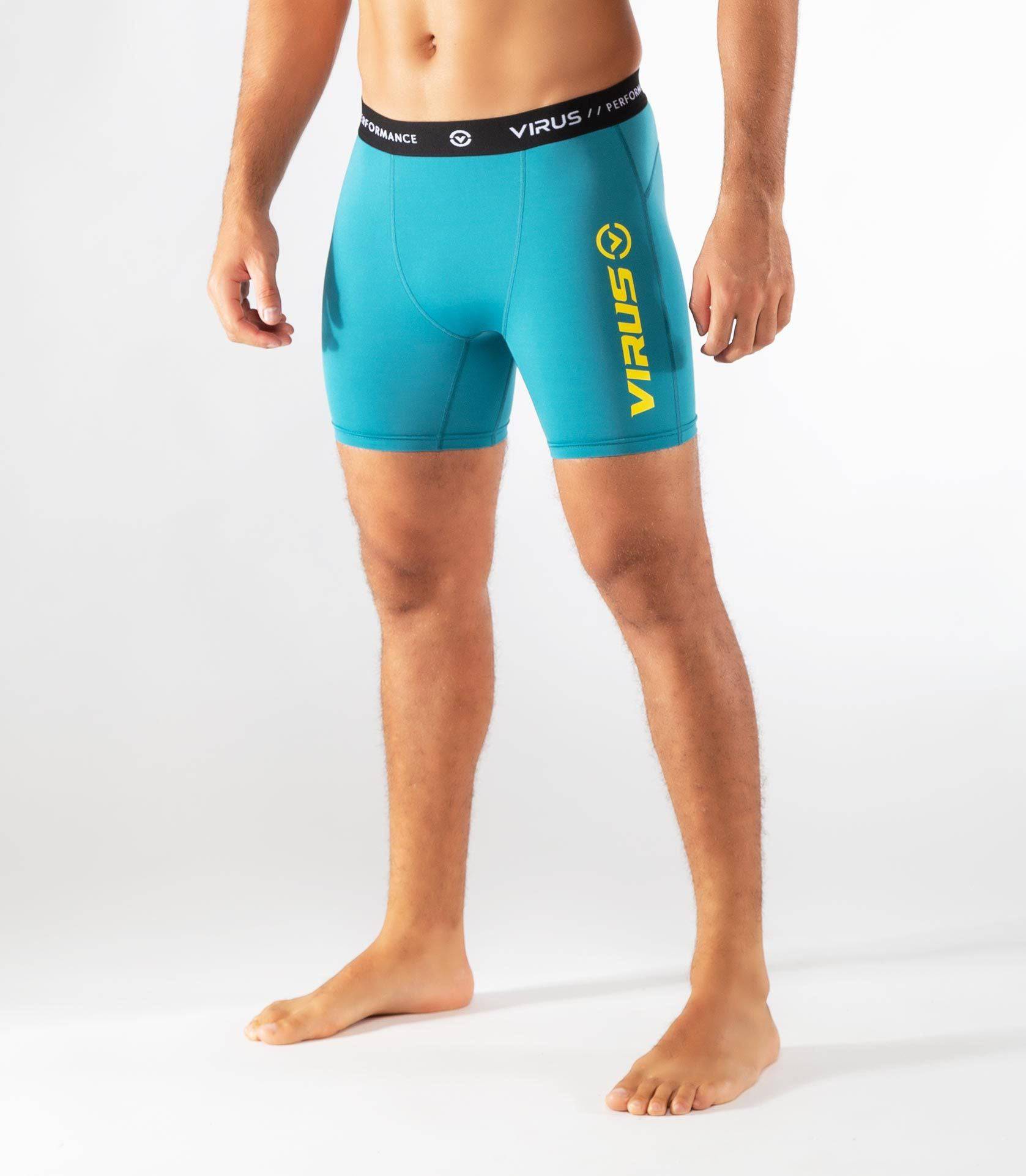 Green compression shorts mens deals