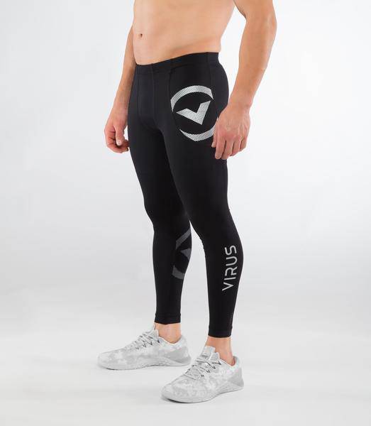 Virus ECO21 Womens Stay Cool V2 Compression Pants - Black/Silver 