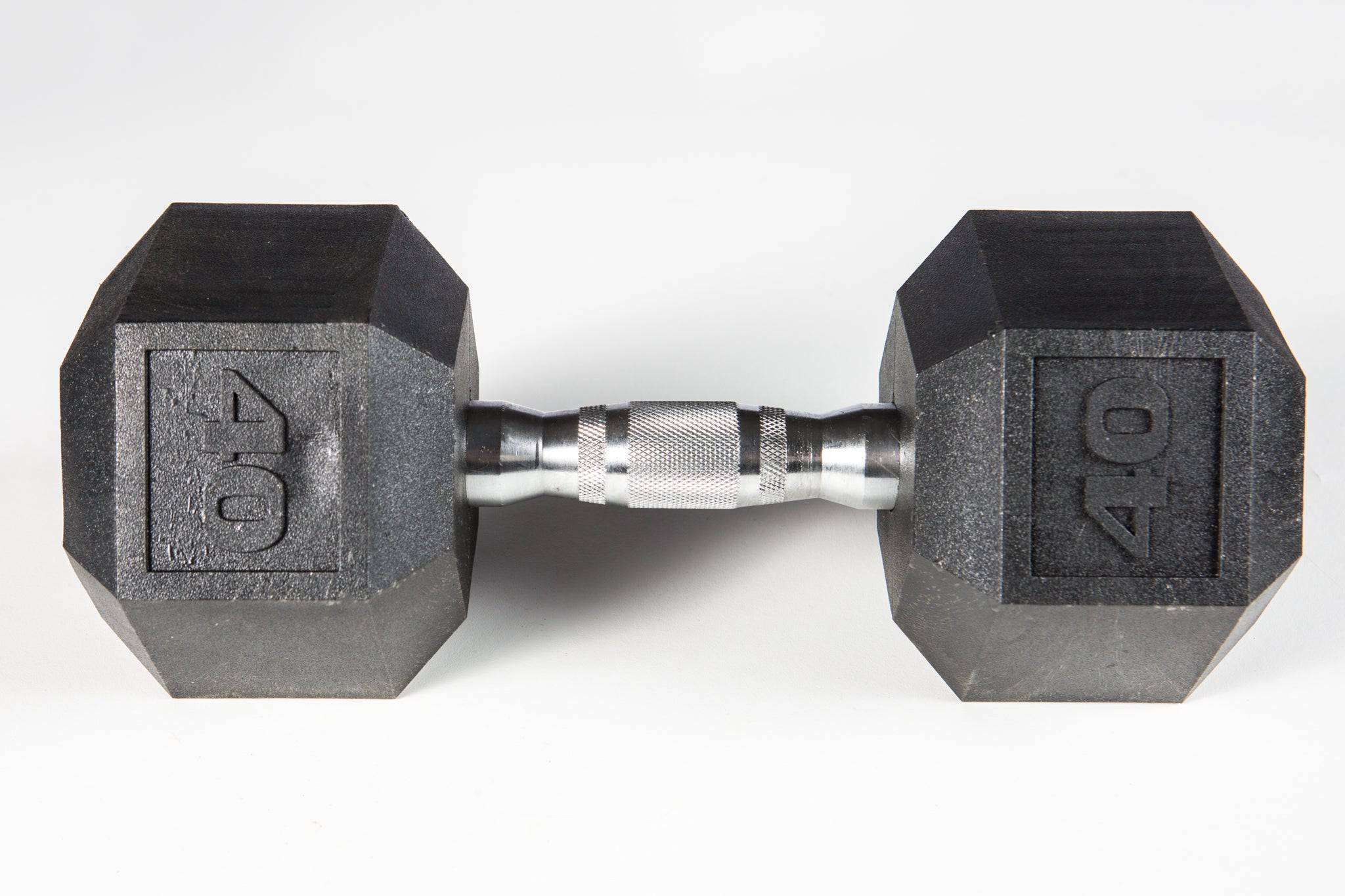 York Barbell Dumbbell Poly Hex w Chrome Ergo Handle PVC Canada